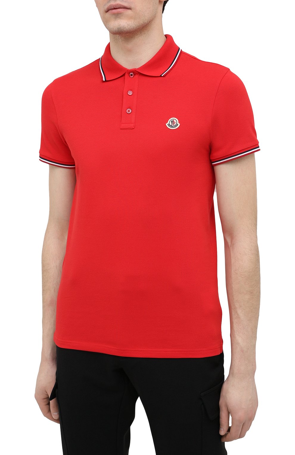 Хлопковое поло MONCLER, арт. G1-091-8A703-00-84556, фото 3