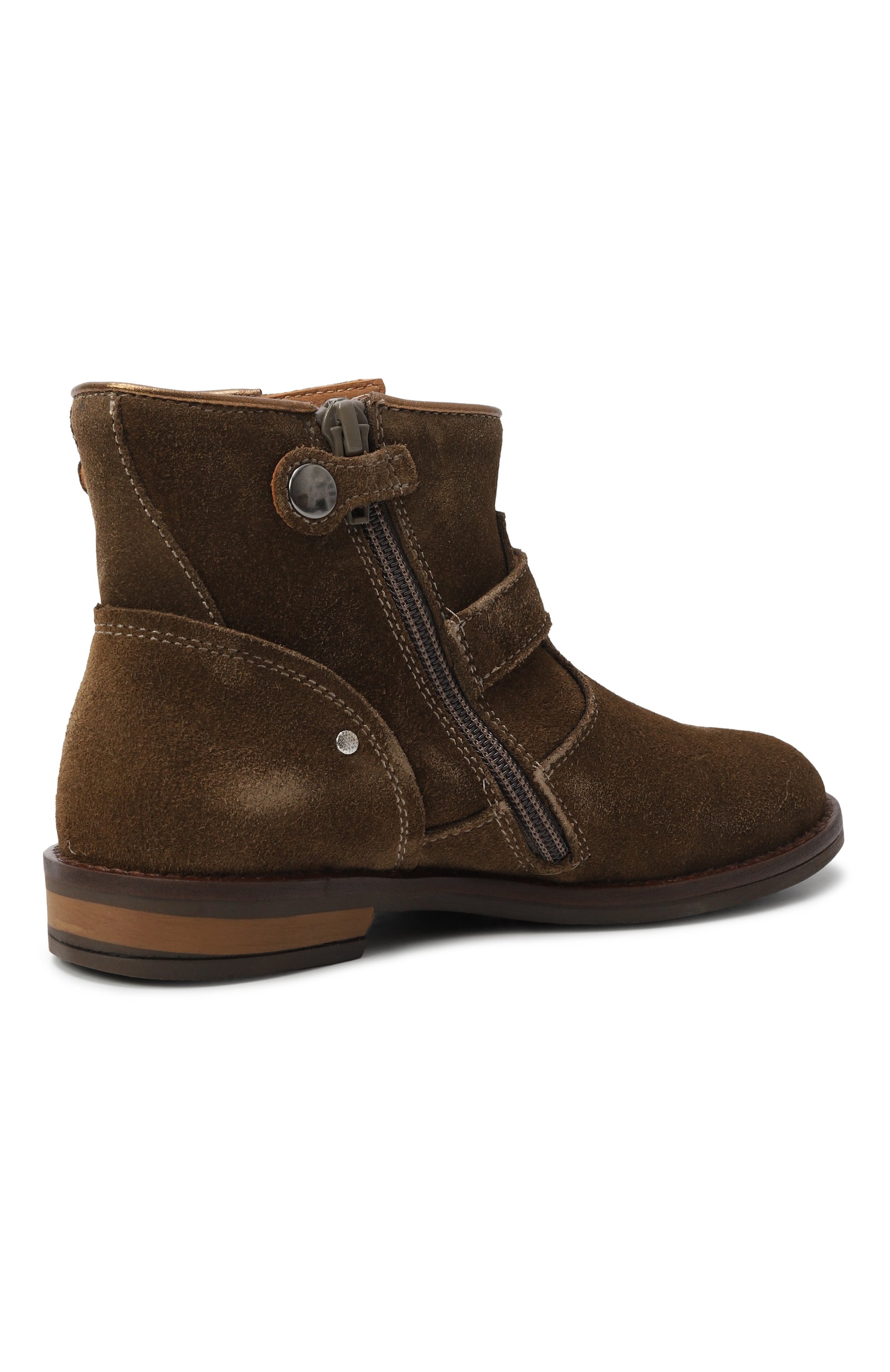 Замшевые ботинки RONDINELLA коричневого цвета по цене 22350 руб., арт. 12301D/28-30, фото 3 Замшевые ботинки RONDINELLA, арт. 12301D/28-30, фото 3