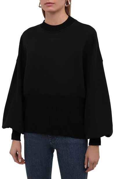Хлопковый пуловер MSGM черного цвета по цене 29650 руб., арт. 3142MDM164 217999, фото 3 Хлопковый пуловер MSGM, арт. 3142MDM164 217999, фото 3