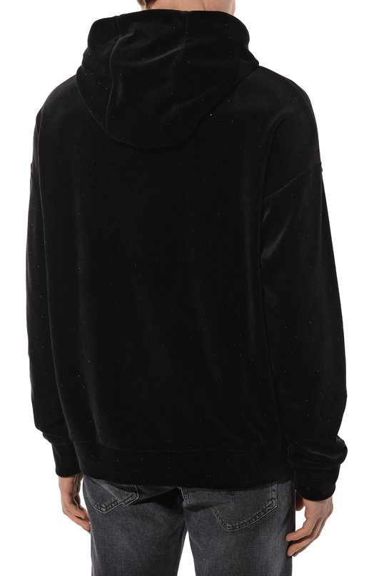 Хлопковое худи Emporio Armani 6D1MC6/1J0UZ Чёрный  6D1MC6/1J0UZ Фото 4
