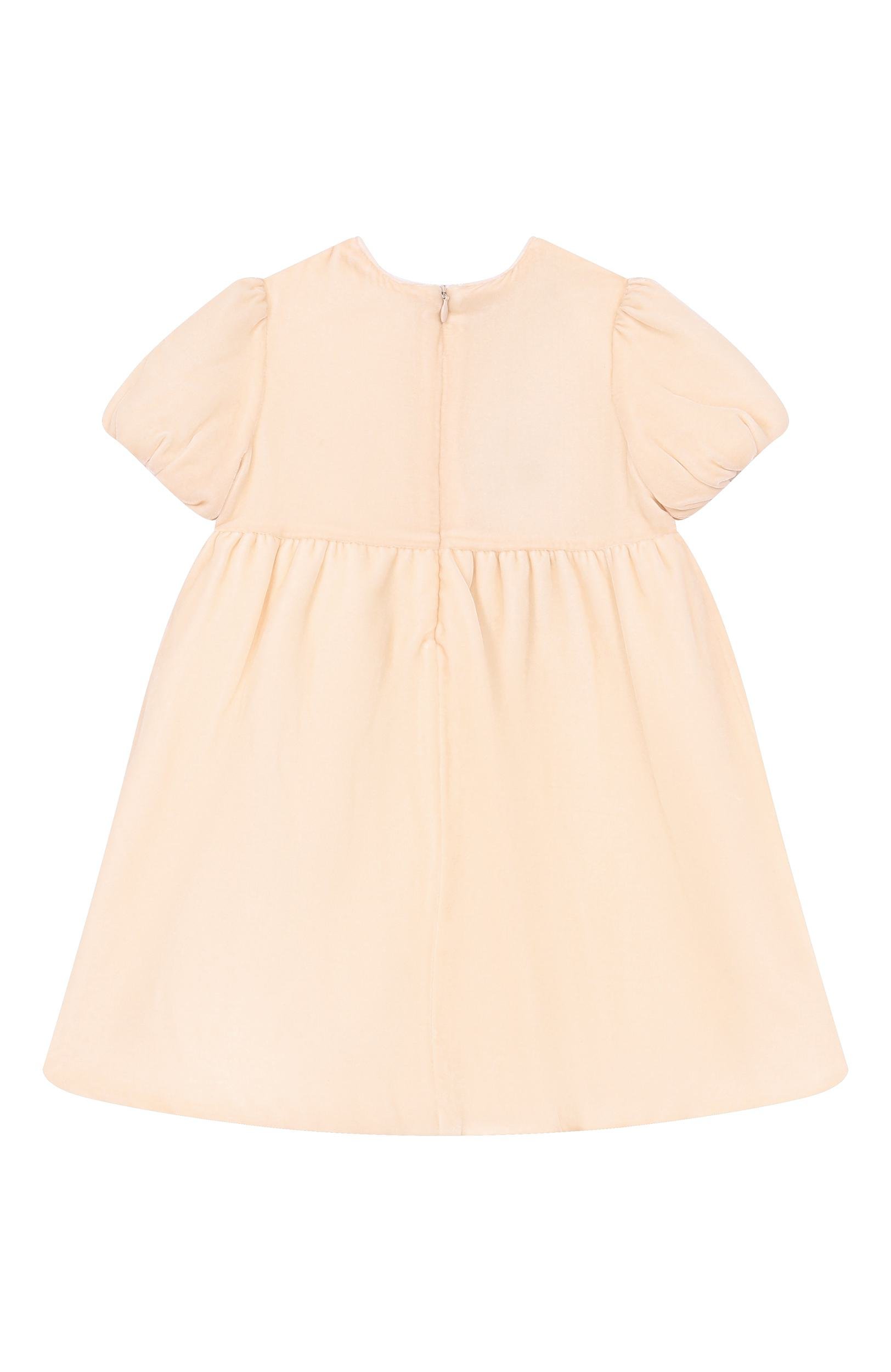 Комплект из платья и шорт ELIE SAAB JUNIOR кремового цвета по цене 54450 руб., арт. EGAB047/TS1127/24M-36M, фото 3 Комплект из платья и шорт ELIE SAAB JUNIOR, арт. EGAB047/TS1127/24M-36M, фото 3