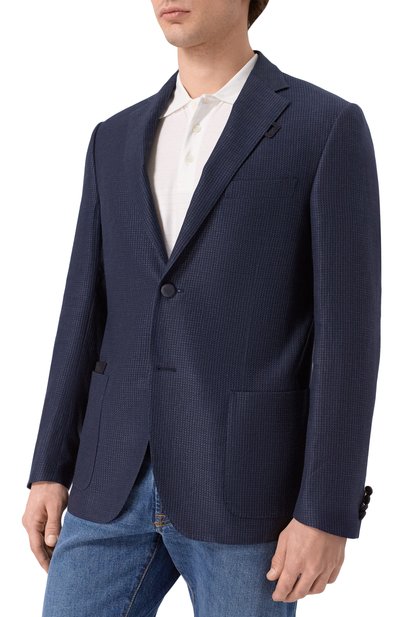 Пиджак изо льна и шерсти CORNELIANI, арт. 27XG67/2716941, фото 4