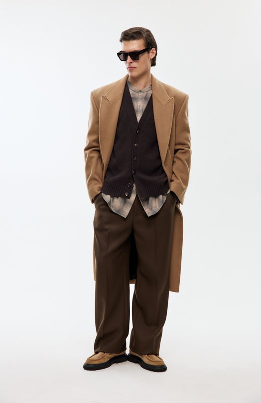 Рубашка из хлопка и лиоцелла Giorgio Armani GM002313/TE17692 Бежевый  GM002313/TE17692 Фото 6