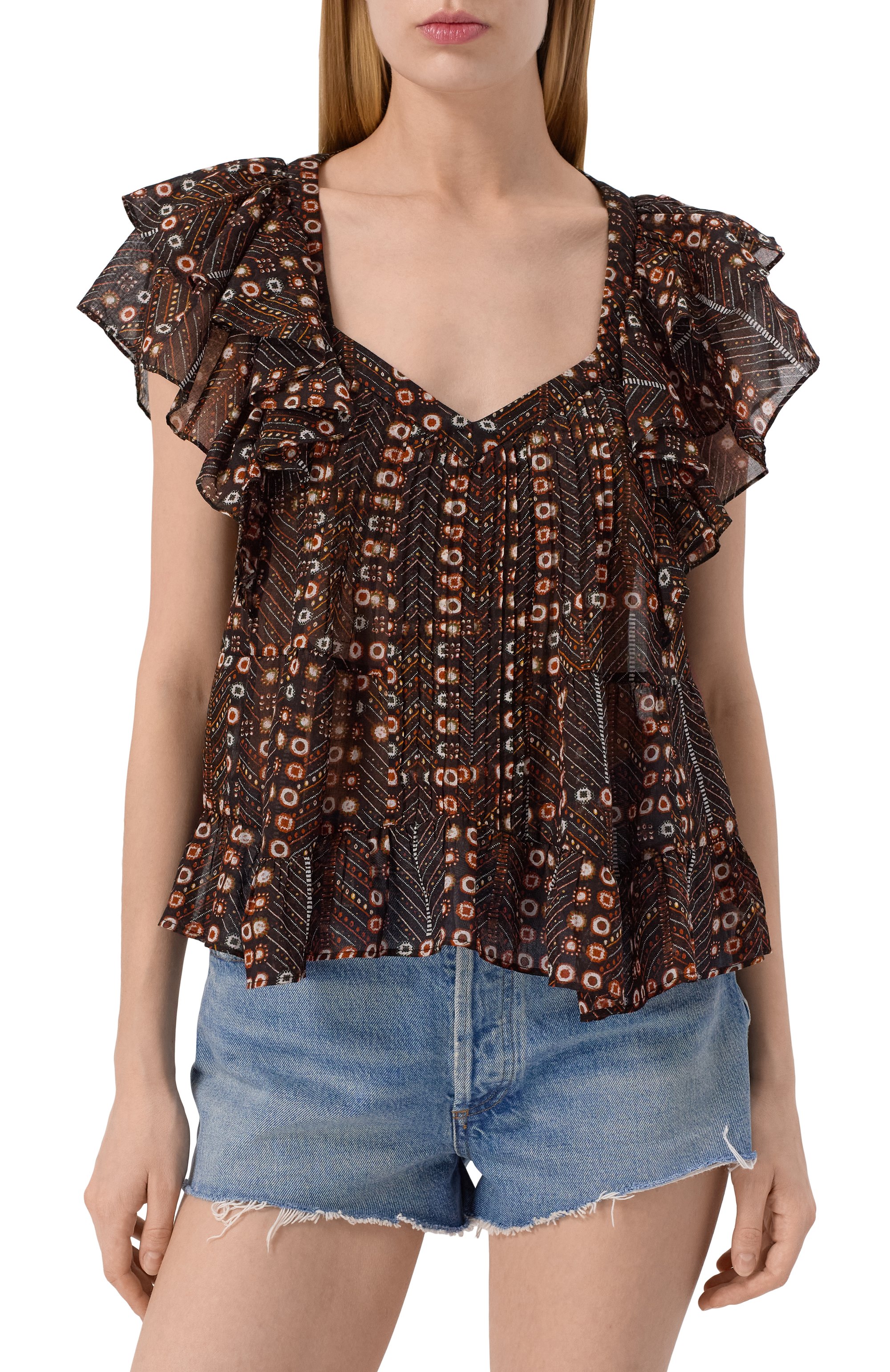 Хлопковый топ ISABEL MARANT ETOILE, арт. 25PHT0033FB-C1J19E, фото 3