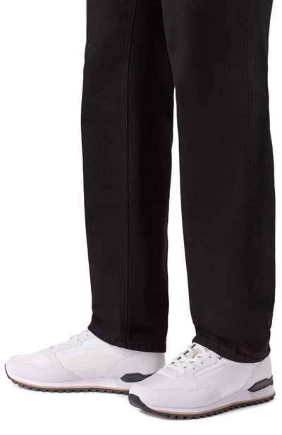 Комбинированные кроссовки parkour BOSS белого цвета по цене 29950 руб., арт. 50552914, фото 3 Комбинированные кроссовки parkour BOSS, арт. 50552914, фото 3