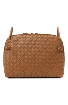 Женская сумка nodini BOTTEGA VENETA светло-коричневого цвета, арт. 245354/V48B1 | Фото 1 (Ремень/цепочка: На ремешке; Драгоценные камни: Проставлено; Материал сплава: Проставлено; Материал: Натуральная кожа; Размер: medium)