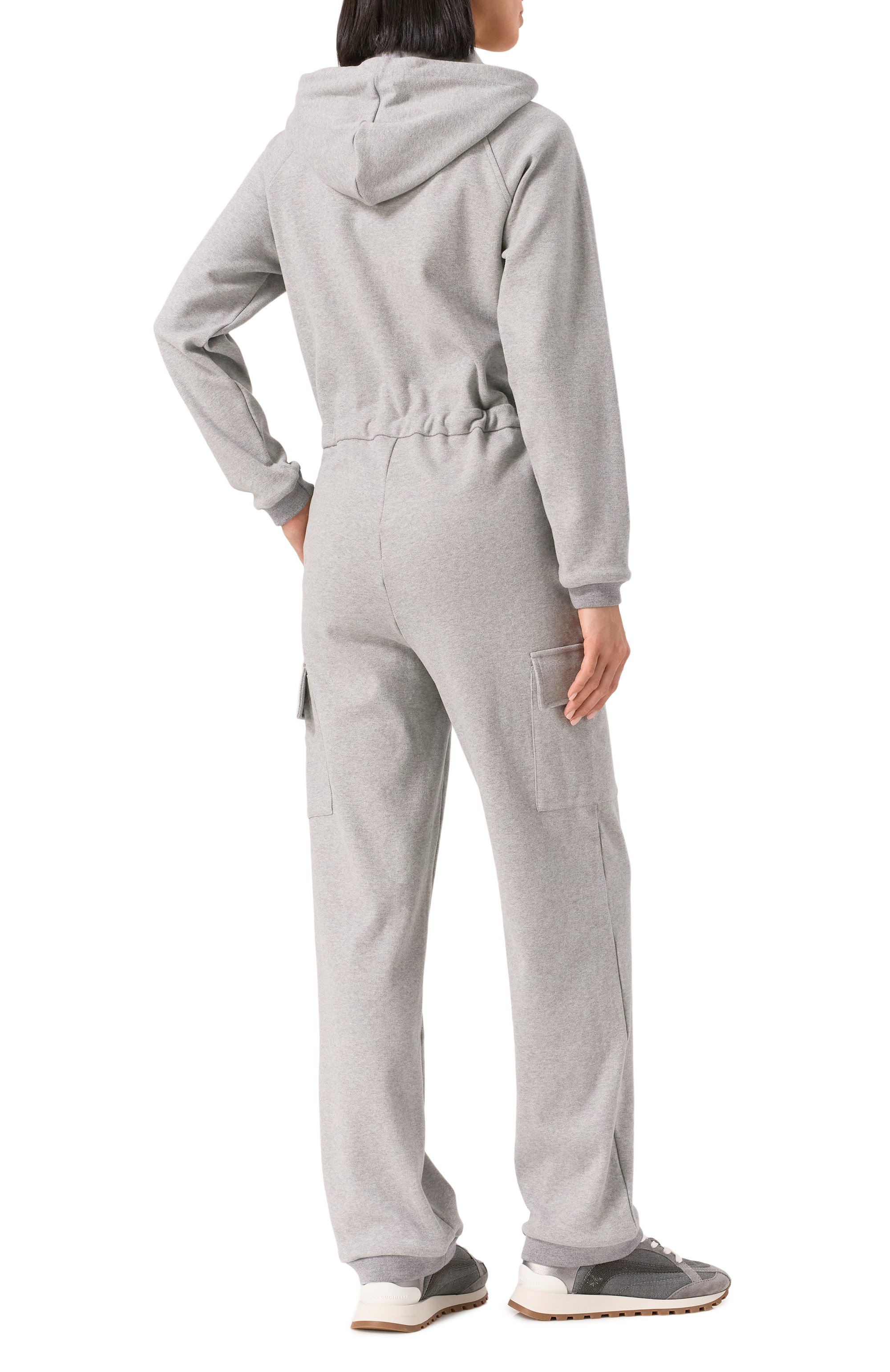 Хлопковый комбинезон MVST светло-серого цвета по цене 190500 руб., арт. 17W049/CT00, фото 4 Хлопковый комбинезон MVST, арт. 17W049/CT00, фото 4