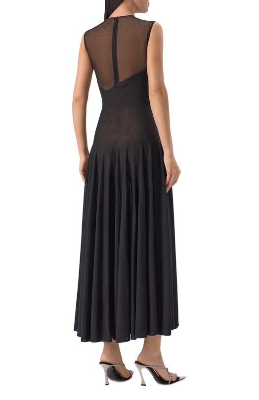 Платье из вискозы Alaia AA9R2653K061A Чёрный  AA9R2653K061A Фото 4