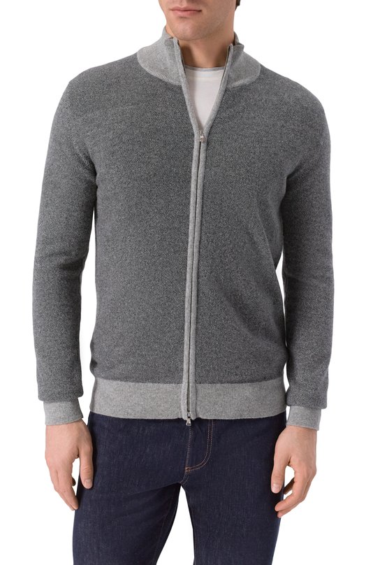 Кардиган из шерсти и кашемира Andrea Campagna M5625-9416 Серый  M5625-9416 Фото 3