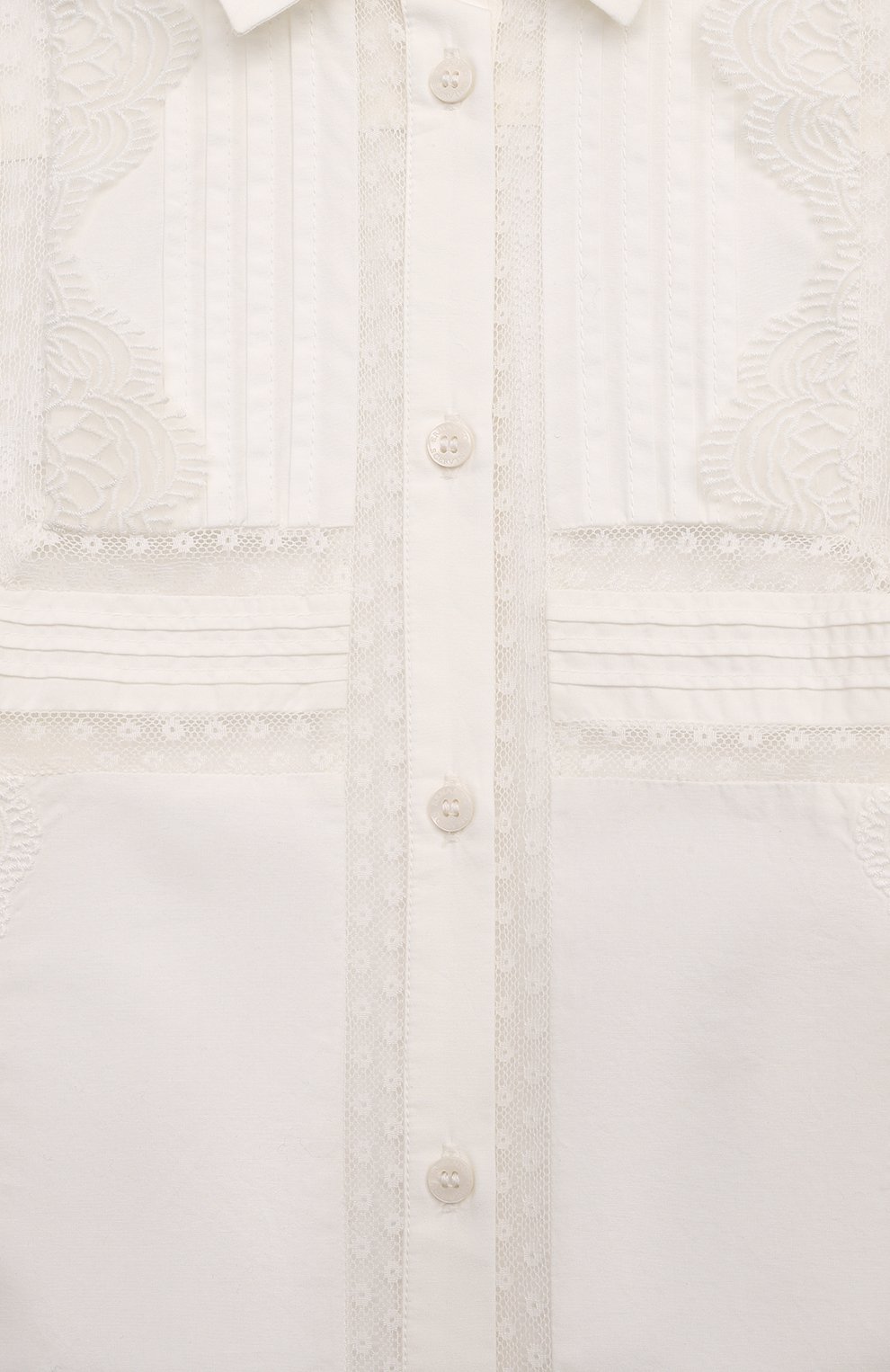 Хлопковая блузка ERMANNO SCERVINO молочного цвета по цене 14750 руб., арт. SFCA026C/CA164, фото 3 Хлопковая блузка ERMANNO SCERVINO, арт. SFCA026C/CA164, фото 3