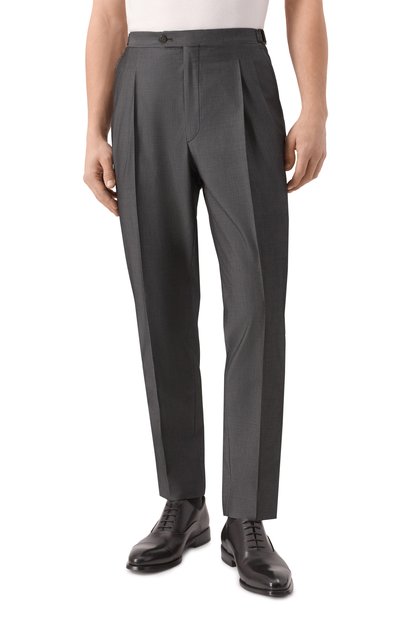 Брюки из шерсти и хлопка CORNELIANI, арт. 254L21-2514201, фото 3