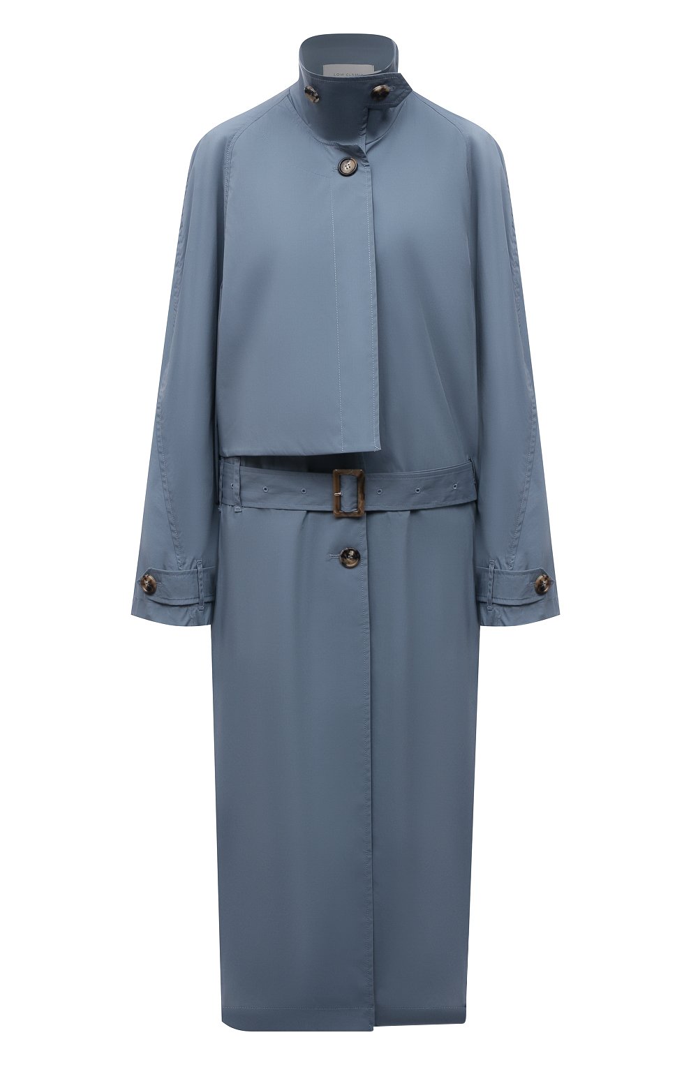Хлопковый тренч LOW CLASSIC голубого цвета по цене 57200 руб., арт. L0W21SS_CT02BG, фото 1 Хлопковый тренч LOW CLASSIC, арт. L0W21SS_CT02BG, фото 1