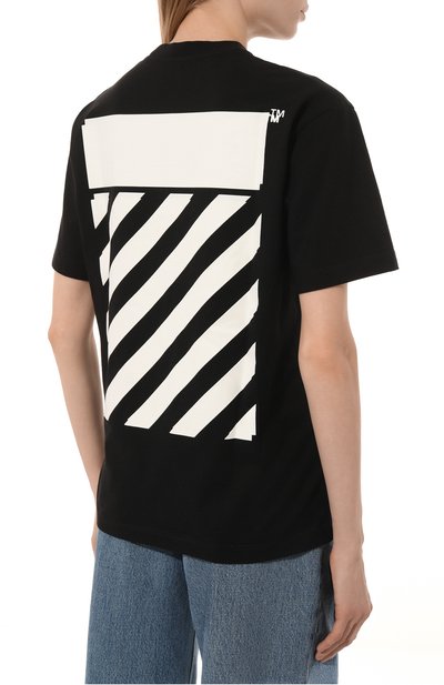 Хлопковая футболка OFF-WHITE, арт. OWAA049C99JER001, фото 4