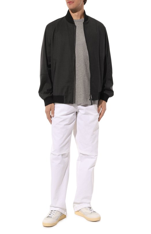 Хлопковая футболка Zegna E7360A5/B760 Серый  E7360A5/B760 Фото 2