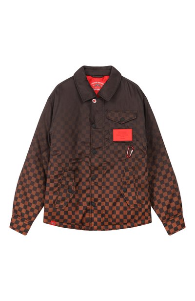 Мужская утепленная куртка-рубашка SPRAYGROUND, арт. SPY1561/G0RPEC0RE PADDED NYL0N JACKET CHECKERED