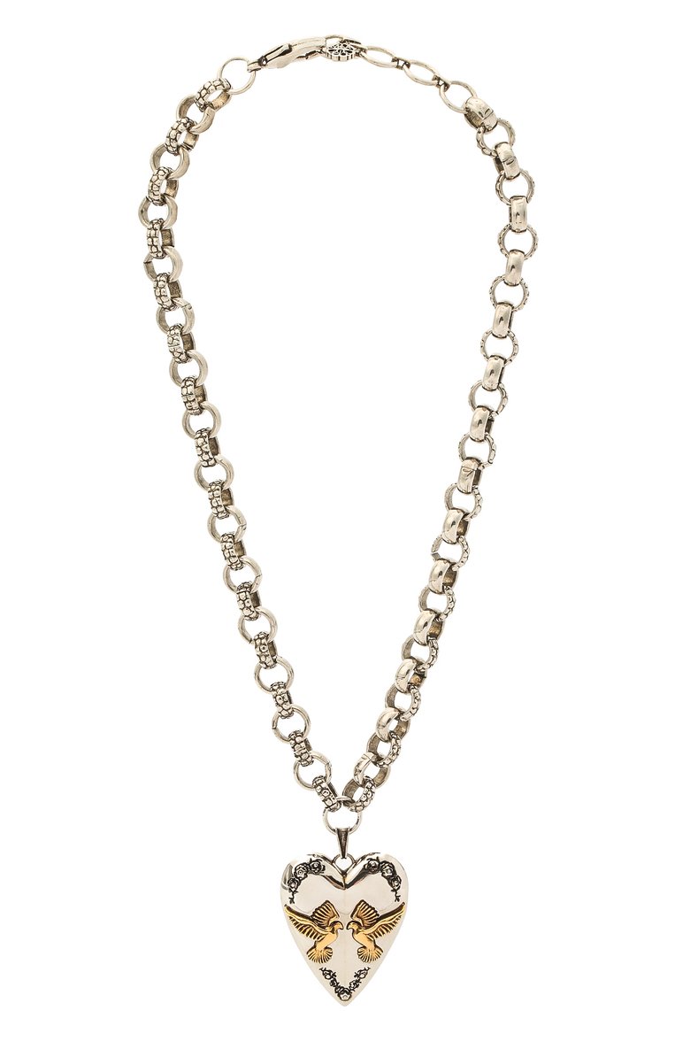Женское колье ALEXANDER MCQUEEN серебряного цвета, арт. 640265/J160Z | Фото 1 (Материал: Металл; Нос: Не проставлено; Региональные ограничения белый список (Axapta Mercury): Не проставлено)