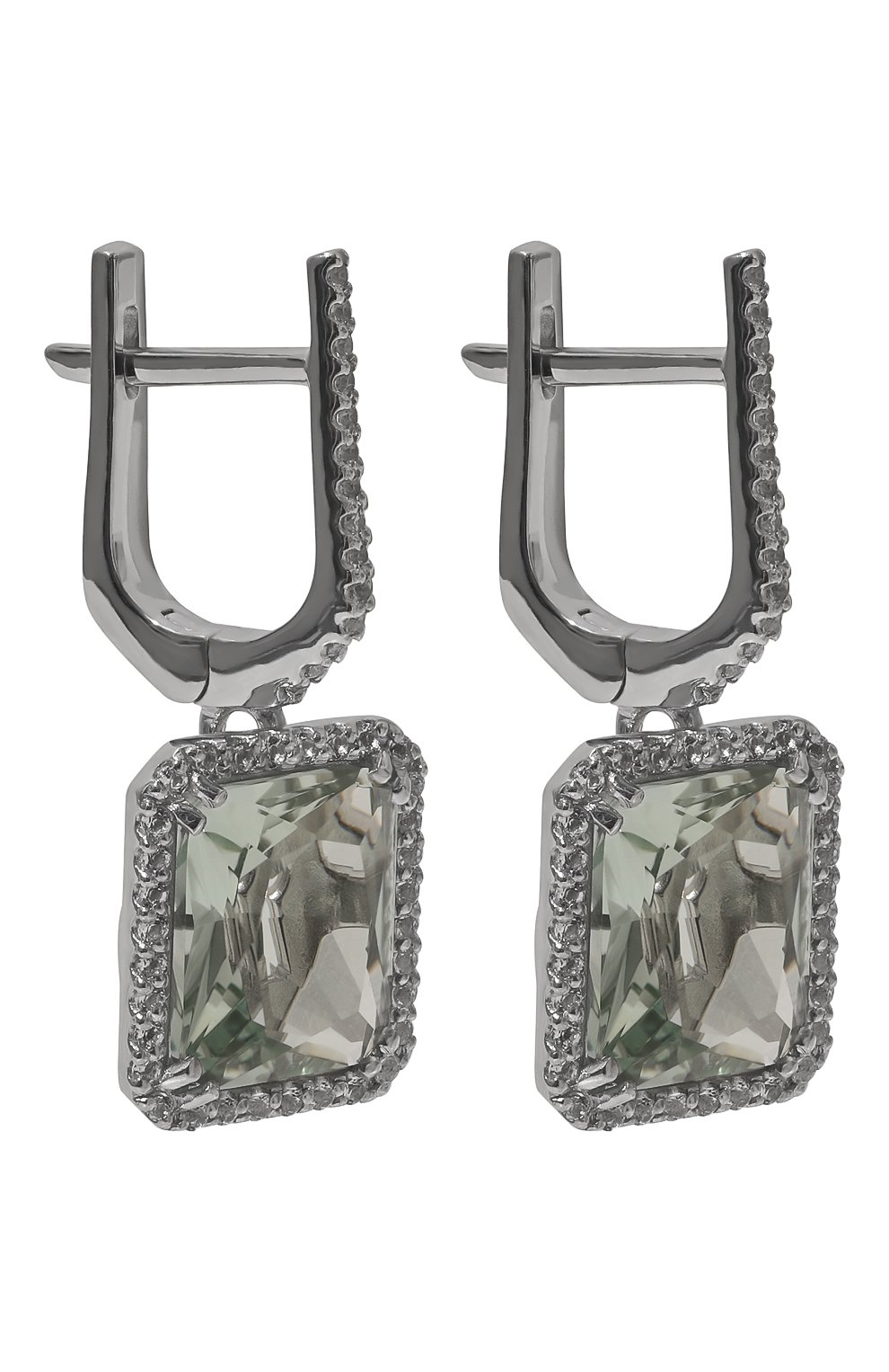 Серьги-багеты с зелеными аметистами SECRETS JEWELRY, арт. СБЗАС0354, фото 3