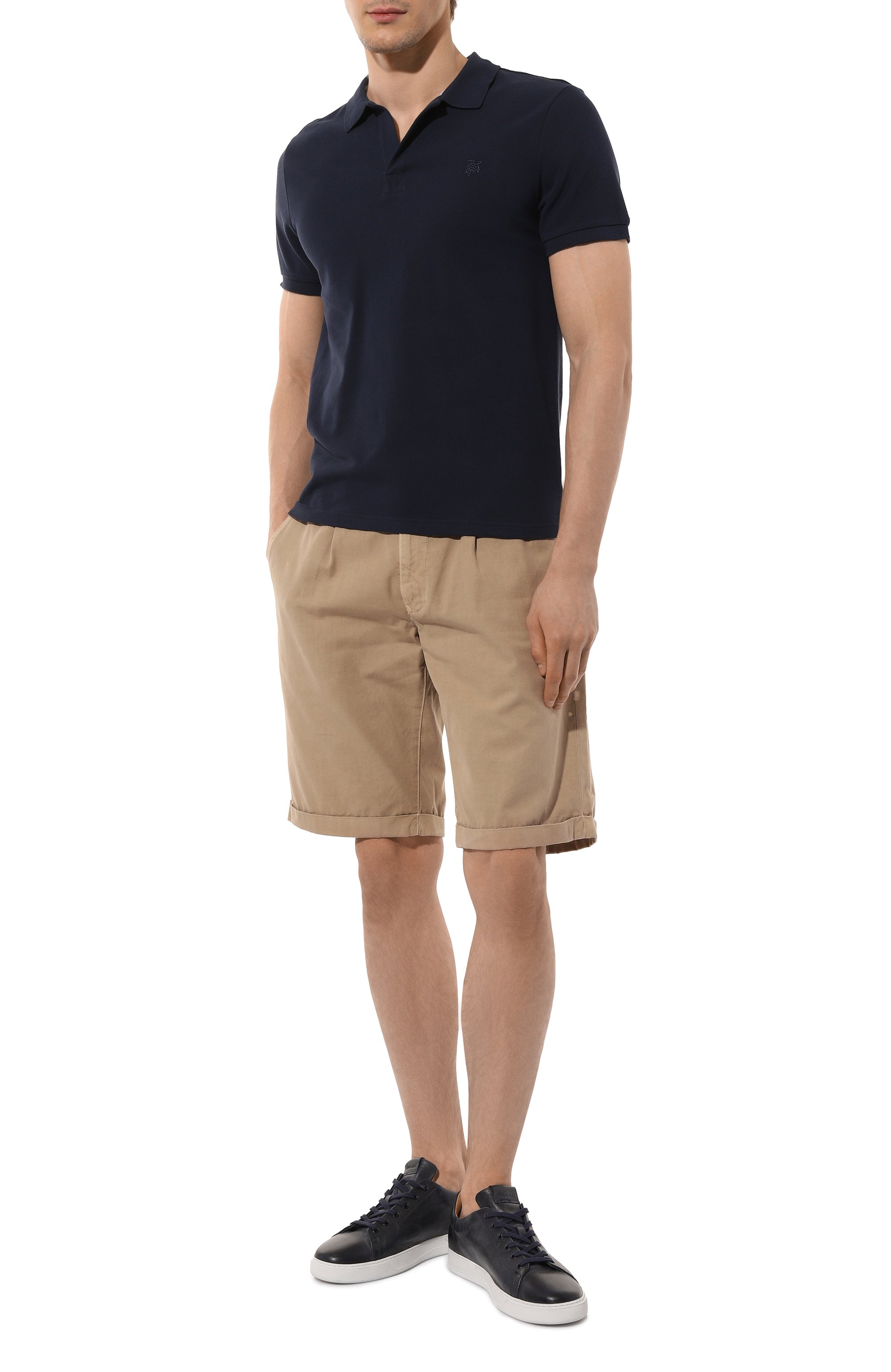 Хлопковое поло VILEBREQUIN темно-синего цвета по цене 17050 руб., арт. PALATIN/H2N00, фото 2 Хлопковое поло VILEBREQUIN, арт. PALATIN/H2N00, фото 2