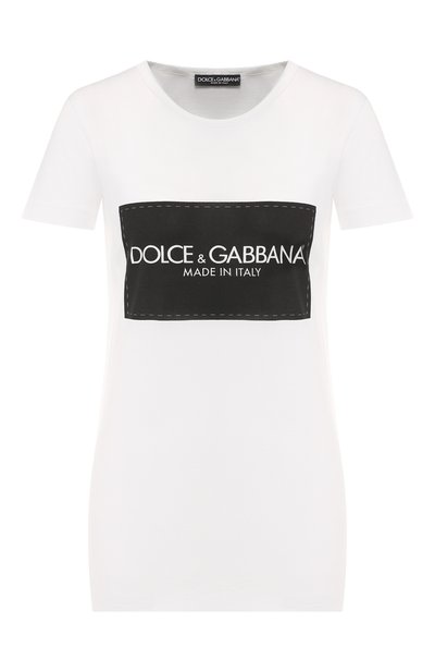 Женская хлопковая футболка DOLCE & GABBANA, арт. F8H32Z/G7MSD