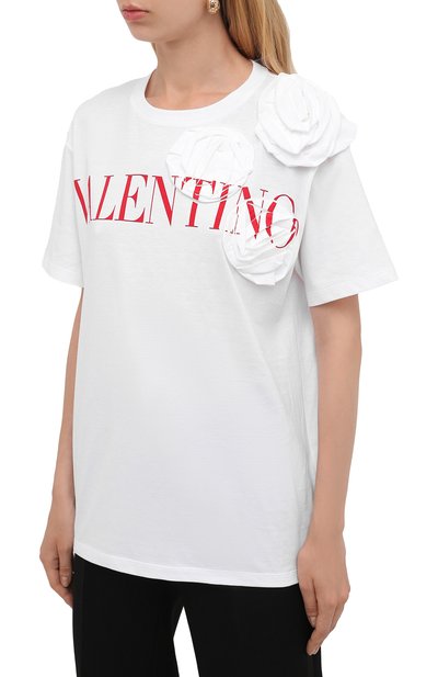 Хлопковая футболка VALENTINO, арт. WB3MG13U6HF, фото 3