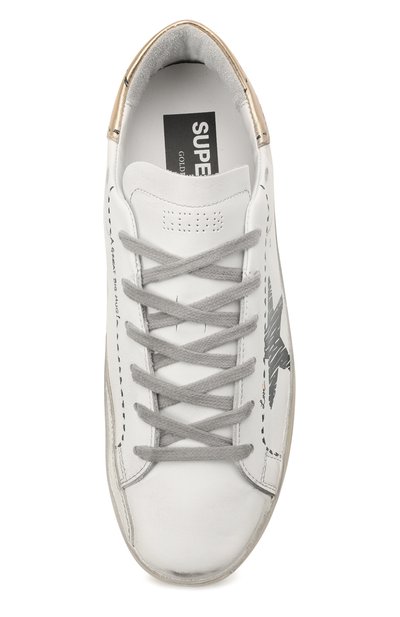 Кожаные кеды superstar GOLDEN GOOSE DELUXE BRAND, арт. GWF00102.F002028, фото 5