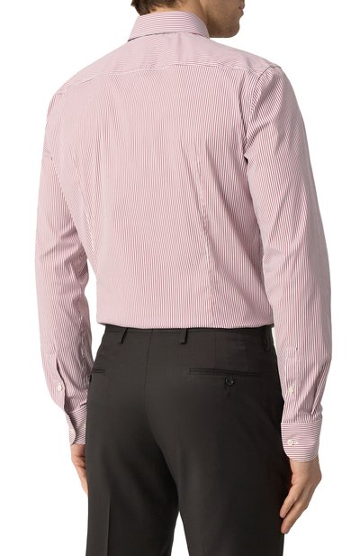 Хлопковая сорочка BOSS бордового цвета по цене 19500 руб., арт. 50533433, фото 4 Хлопковая сорочка BOSS, арт. 50533433, фото 4