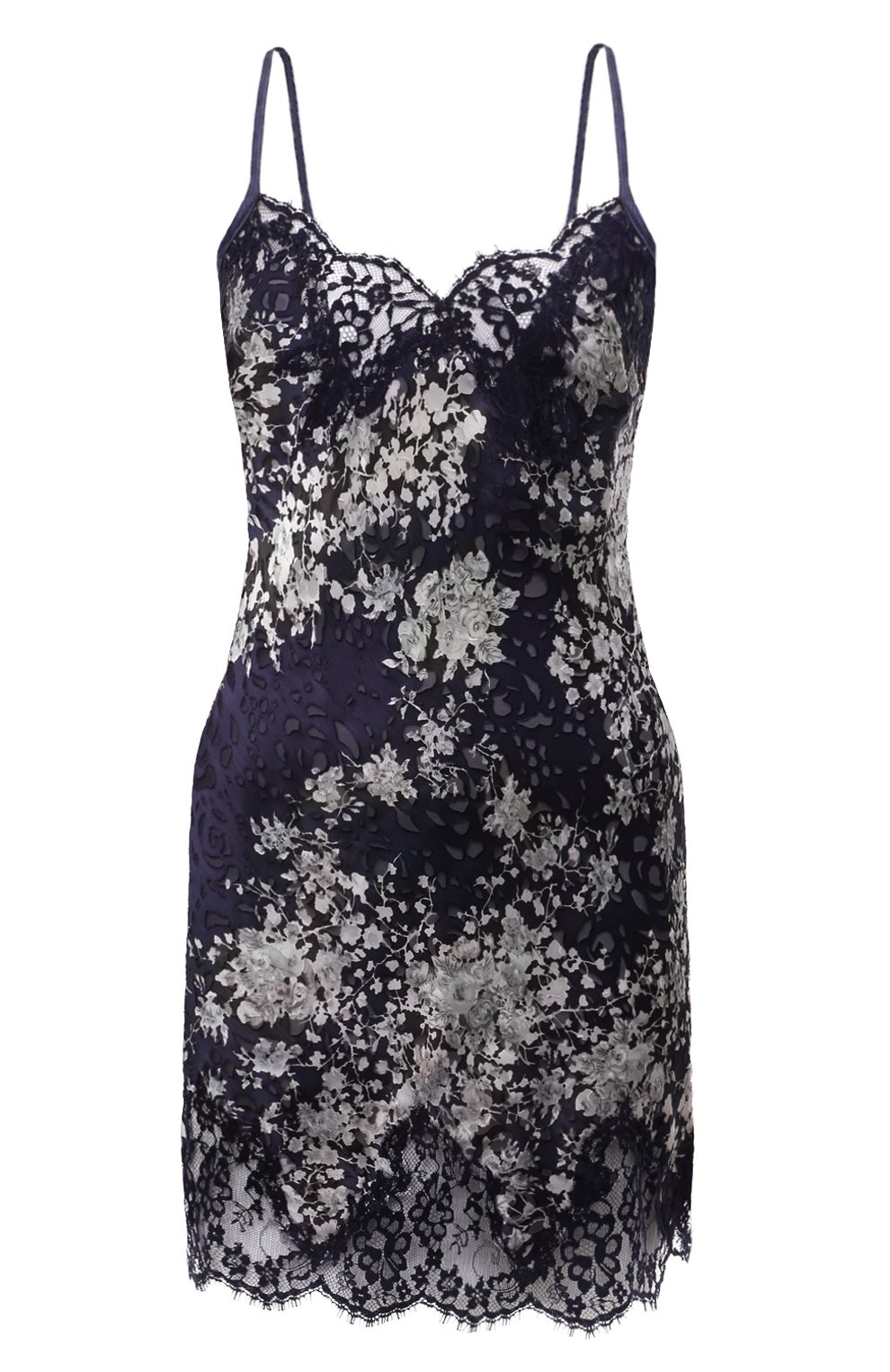 Сорочка из вискозы и хлопка LISE CHARMEL темно-синего цвета по цене 38190 руб., арт. ALH1015, фото 1 Сорочка из вискозы и хлопка LISE CHARMEL, арт. ALH1015, фото 1