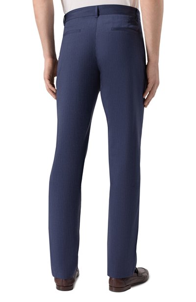 Шерстяные брюки ZILLI темно-синего цвета по цене 87550 руб., арт. CP801BM028660014U, фото 4 Шерстяные брюки ZILLI, арт. CP801BM028660014U, фото 4