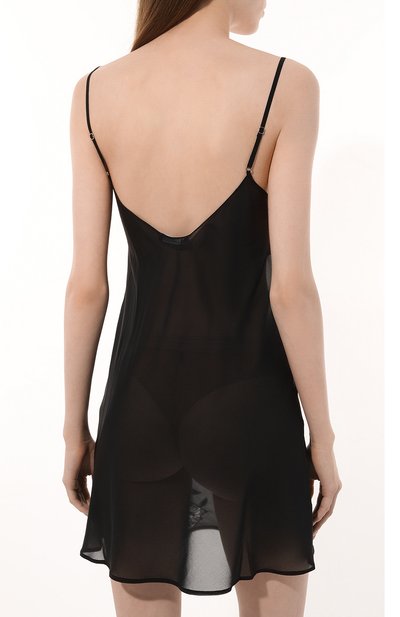 Сорочка из шелка и хлопка I.D. SARRIERI черного цвета по цене 96160 руб., арт. J3920, фото 4 Сорочка из шелка и хлопка I.D. SARRIERI, арт. J3920, фото 4