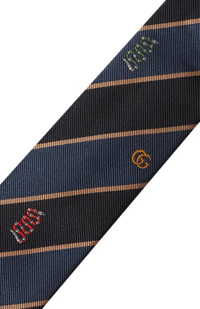 Шелковый галстук GUCCI синего цвета по цене 25920 руб., арт. 545077 4E002, фото 4 Шелковый галстук GUCCI, арт. 545077 4E002, фото 4