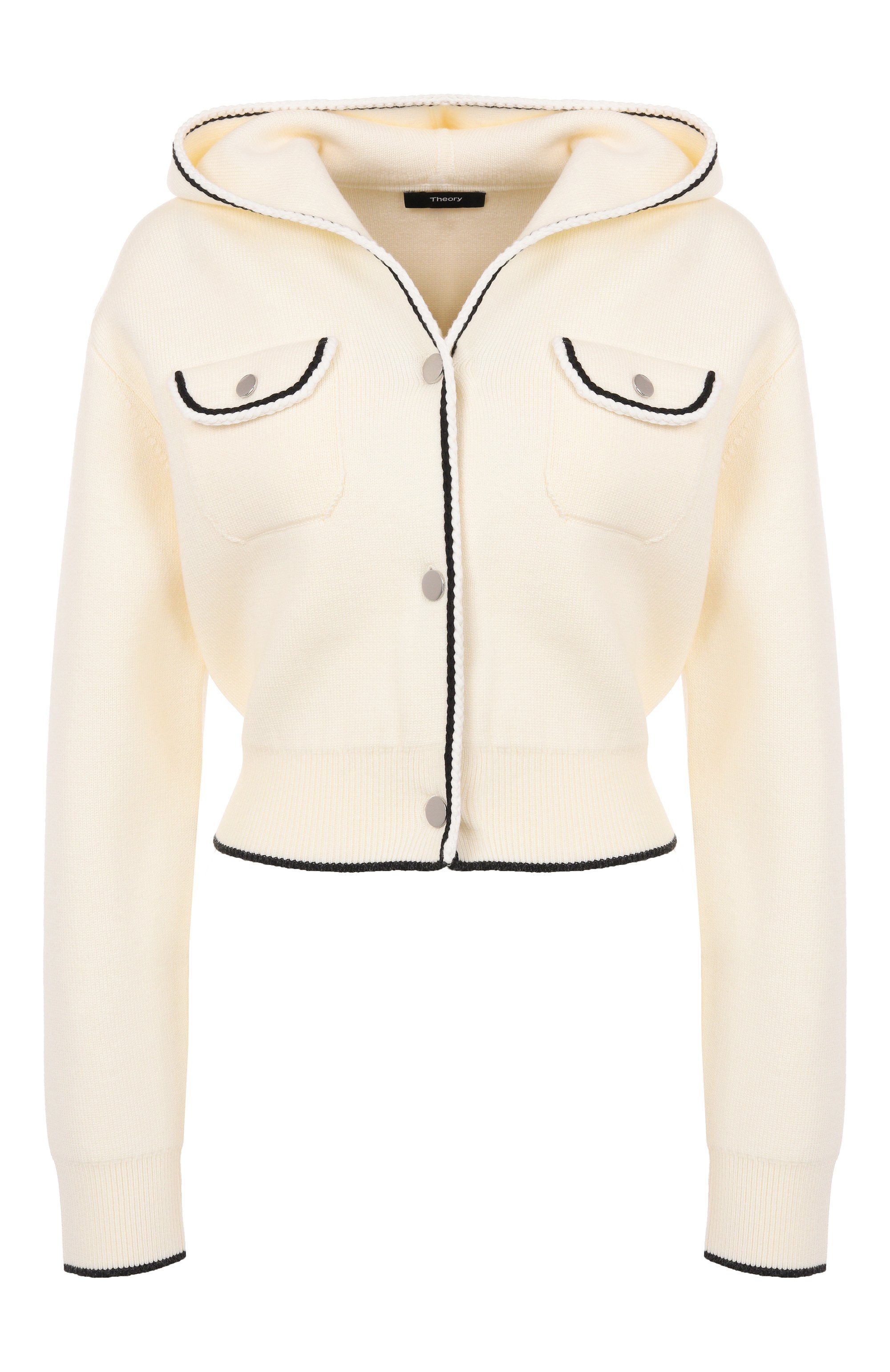 Шерстяной кардиган THEORY кремового цвета по цене 68100 руб., арт. 01111759, фото 1 Шерстяной кардиган THEORY, арт. 01111759, фото 1