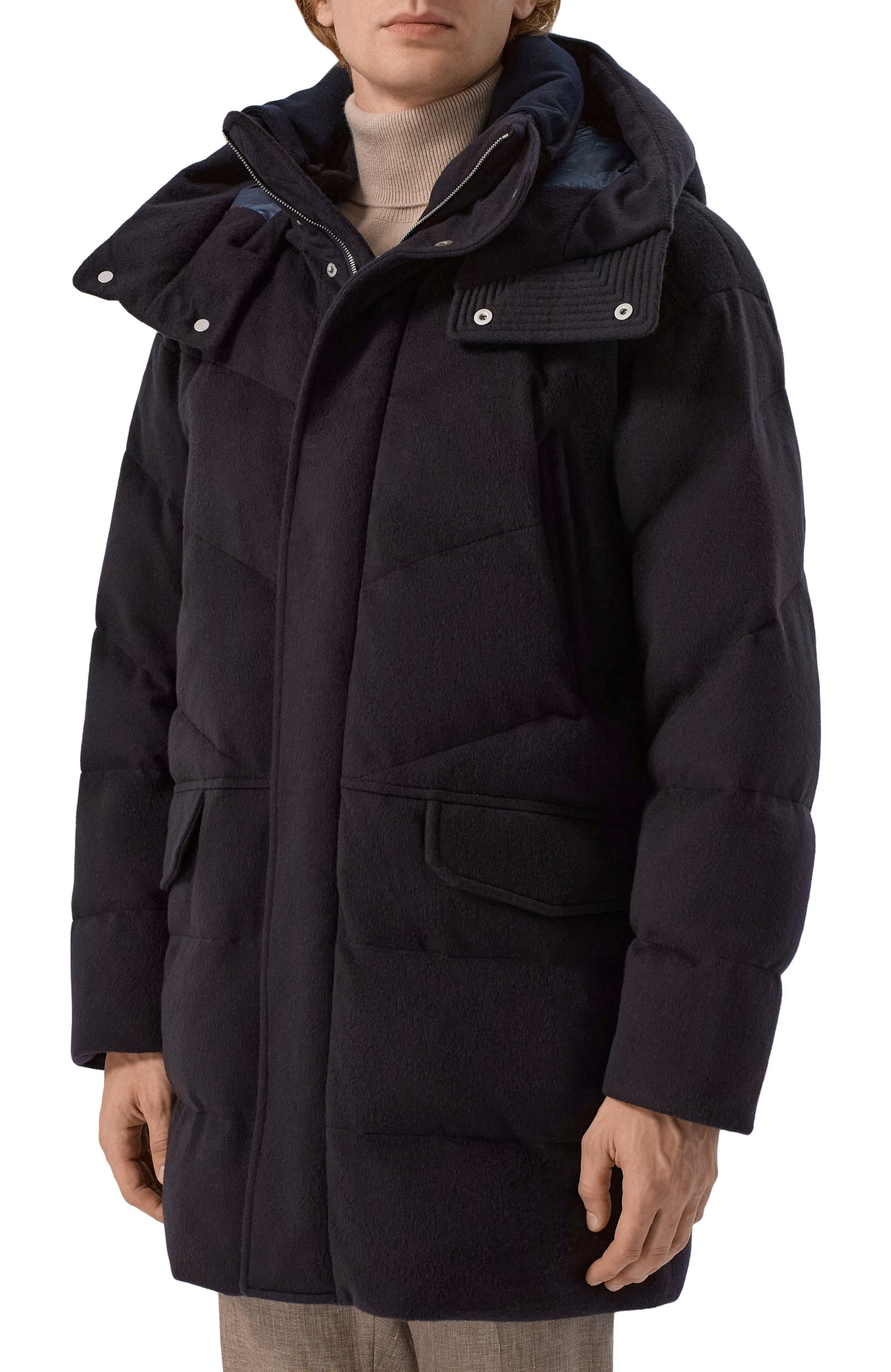 Пуховик из кашемира и шерсти KITON, арт. UGK211BK0271L, фото 3
