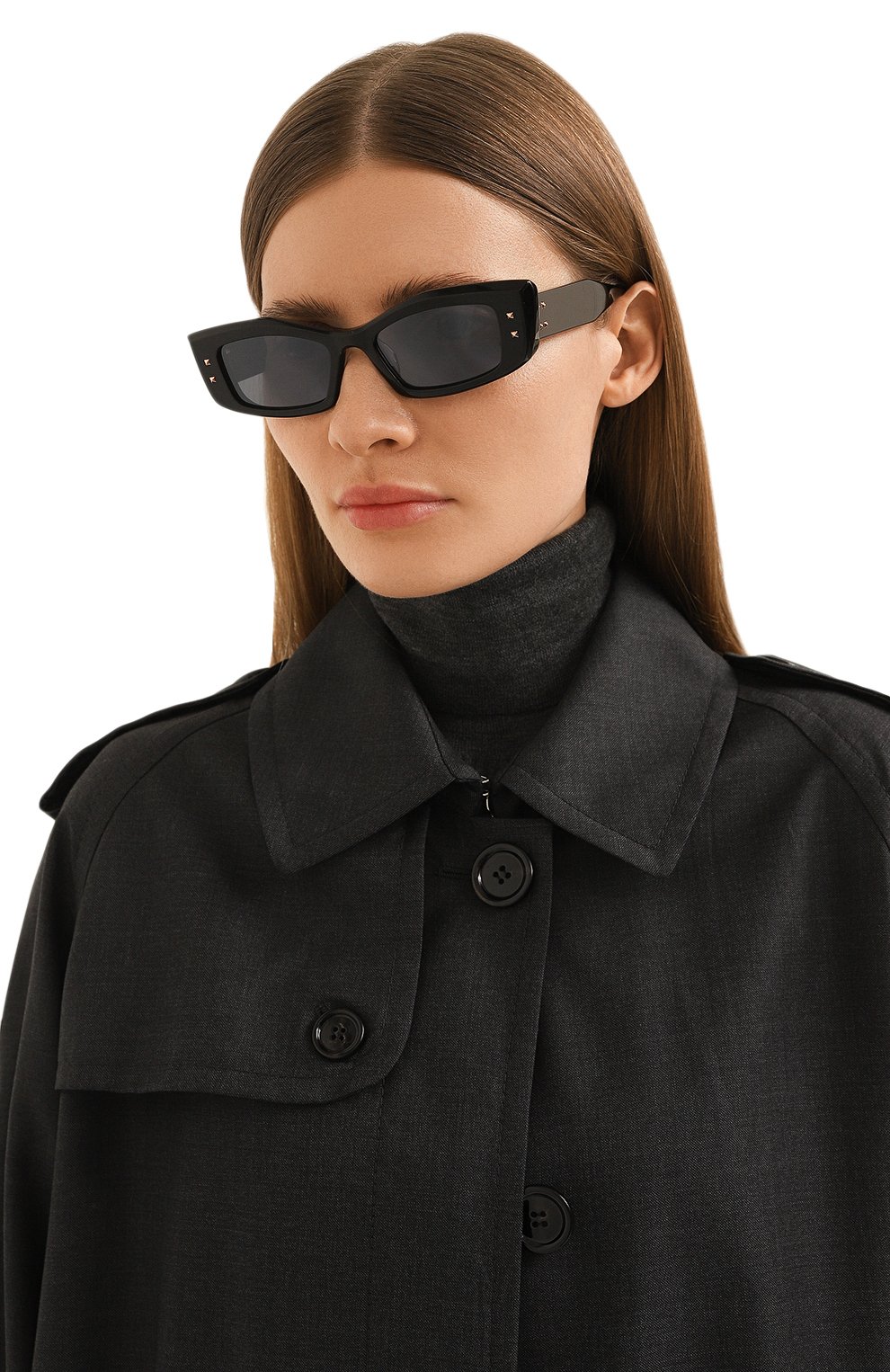 Солнцезащитные очки VALENTINO черного цвета по цене 75950 руб., арт. VLS-109A, фото 2 Солнцезащитные очки VALENTINO, арт. VLS-109A, фото 2