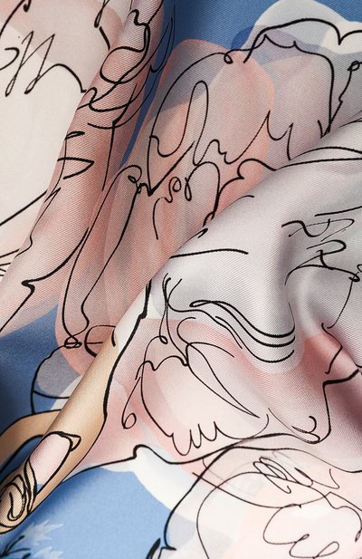 Шелковый платок primas RADICAL CHIC голубого цвета по цене 19760 руб., арт. 431908.07.02, фото 5 Шелковый платок primas RADICAL CHIC, арт. 431908.07.02, фото 5