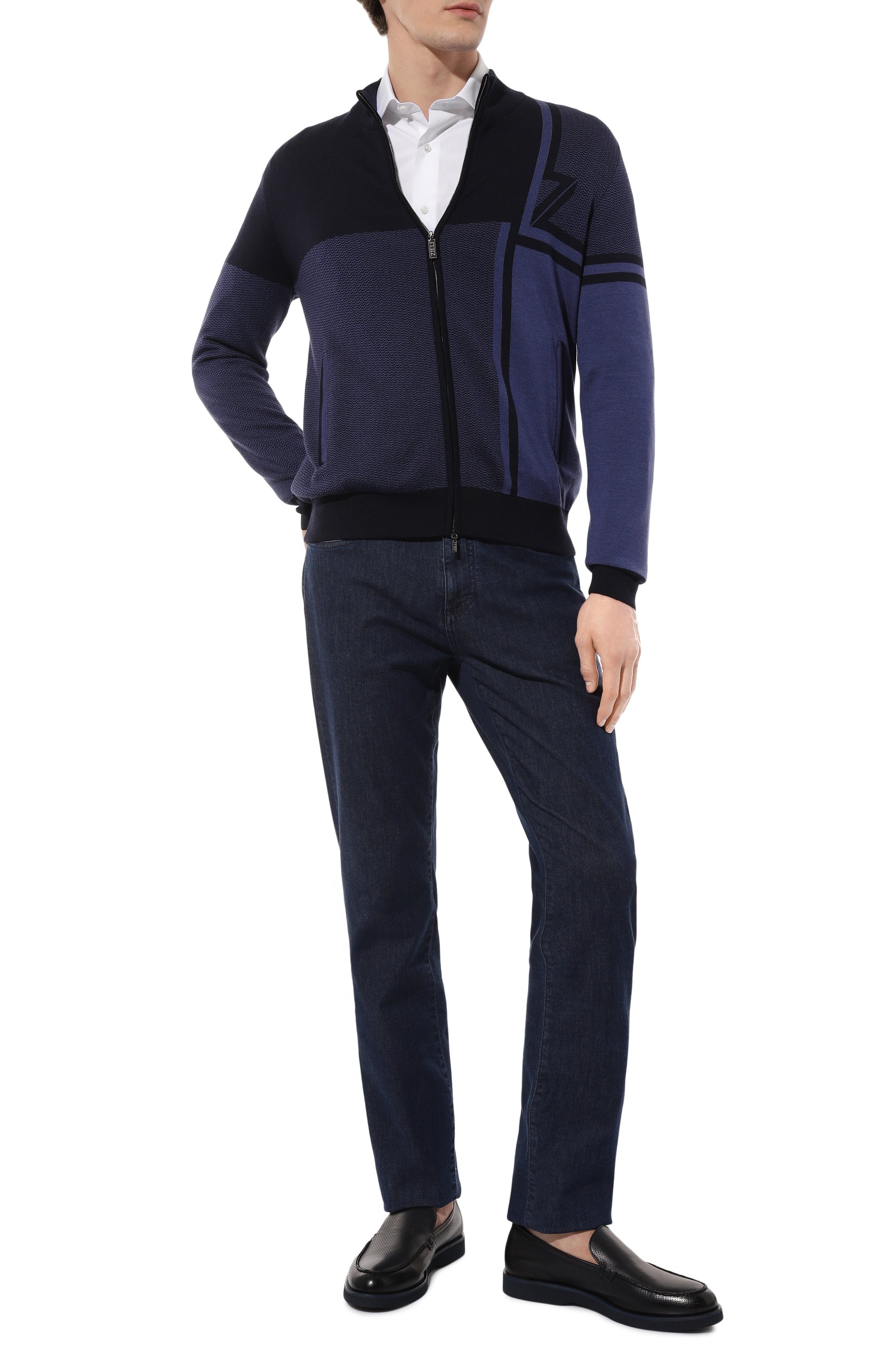 Кардиган из шерсти и шелка ZILLI, арт. JSS003M0240VZDTB0, фото 2