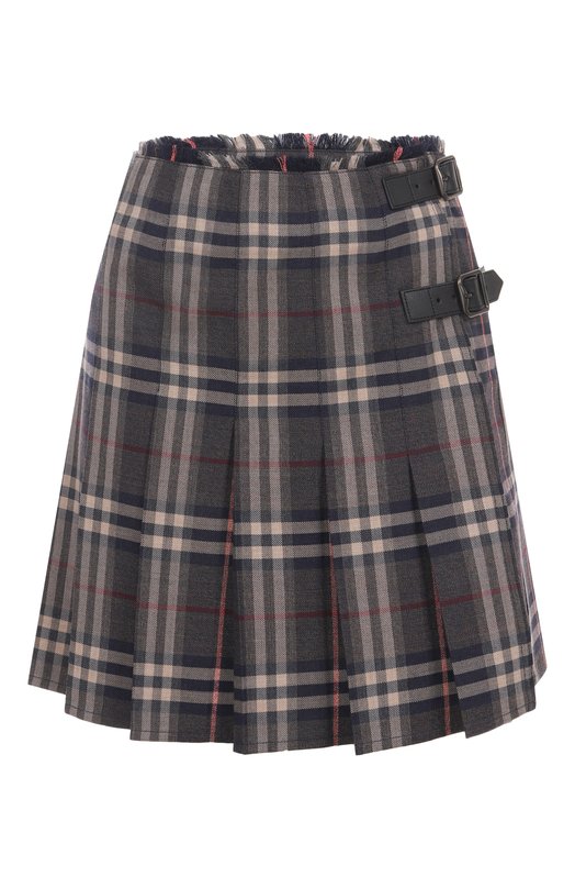 Шерстяная юбка Burberry 8110427 Серый 8110427