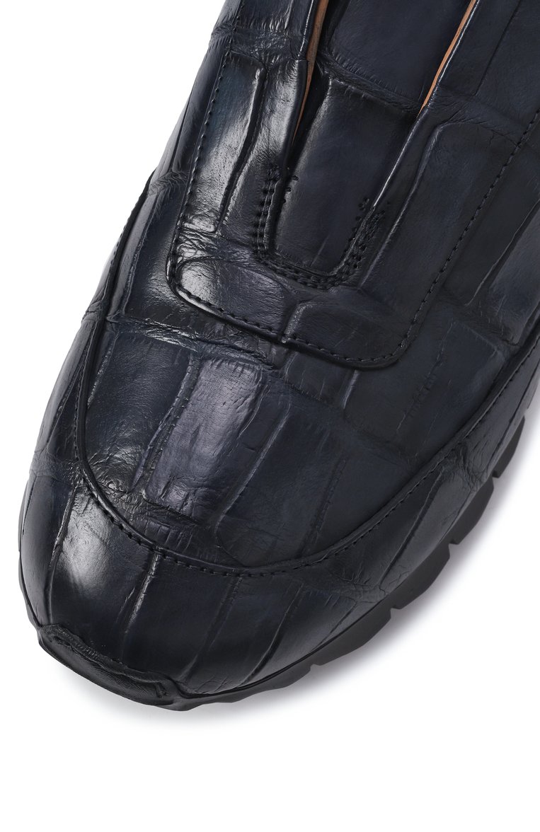 Мужские кроссовки из кожи аллигатора KITON темно-синего цвета, арт. USSA107N0010210000 | Фото 7 (Материал внешний: Натуральная кожа, Экзотическая кожа; Подошва: Массивная; Кросс-КТ: Низкие; Стили: Классический; Материал утеплителя: Без утеплителя)