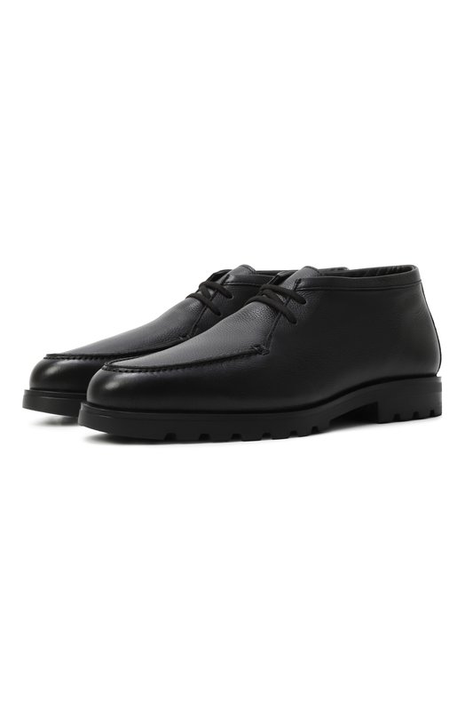 Кожаные ботинки Detroit Santoni MGDG18609NE0AHAS Чёрный MGDG18609NE0AHAS