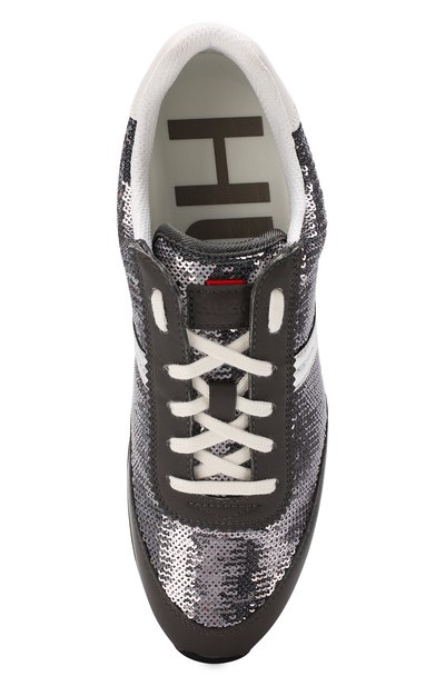 Комбинированные кроссовки BOSS серого цвета по цене 13000 руб., арт. 50413232, фото 5 Комбинированные кроссовки BOSS, арт. 50413232, фото 5