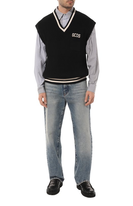 Хлопковая рубашка Trussardi Синий, фото 2