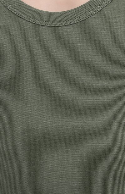Хлопковая майка BY MALENE BIRGER хаки цвета по цене 5760 руб., арт. Q67596018/NEWDAWN, фото 5 Хлопковая майка BY MALENE BIRGER, арт. Q67596018/NEWDAWN, фото 5