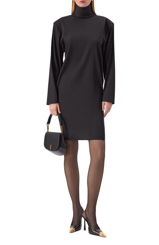 Шелковое платье Saint Laurent 849606/Y6I85 Чёрный  849606/Y6I85 Фото 2