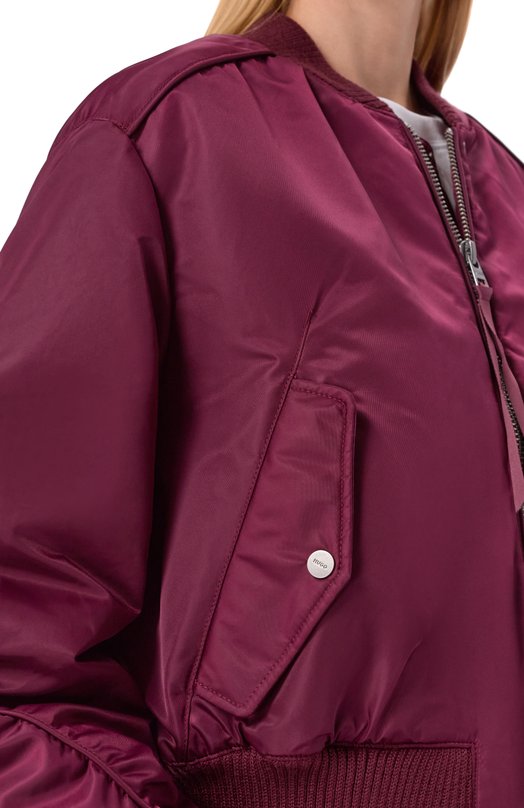 Утепленный бомбер HUGO 50550687 Бордовый  50550687 Фото 5