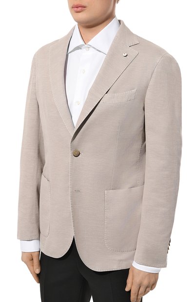 Пиджак из хлопка и льна L.B.M. 1911 светло-бежевого цвета по цене 81800 руб., арт. 2837/45313, фото 5 Пиджак из хлопка и льна L.B.M. 1911, арт. 2837/45313, фото 5