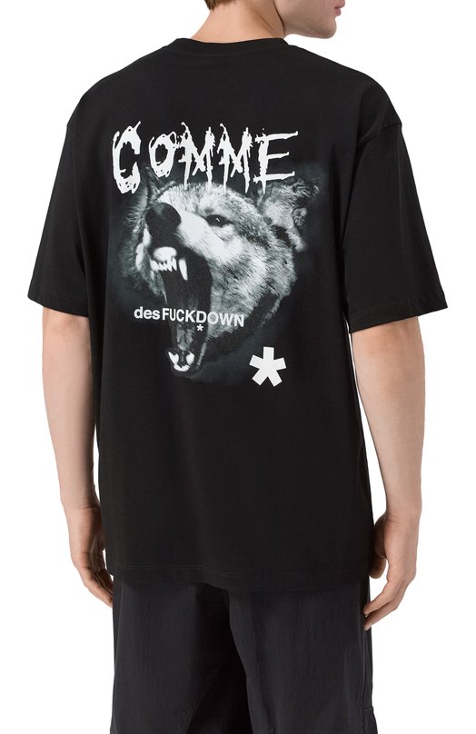 Хлопковая футболка Comme des Fuckdown CFABM01848 Чёрный  CFABM01848 Фото 4