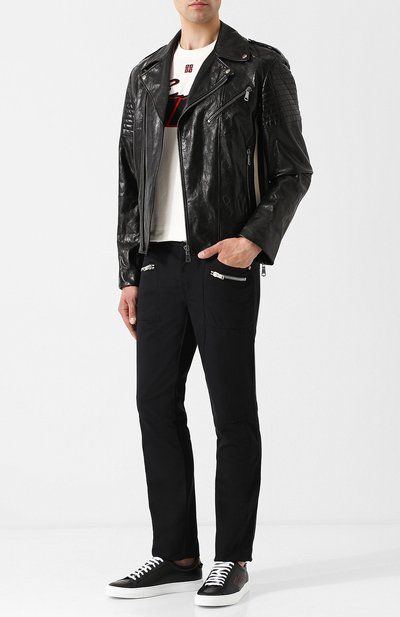 Кожаная куртка с косой молнией GUCCI, арт. 523527/XG703, фото 2