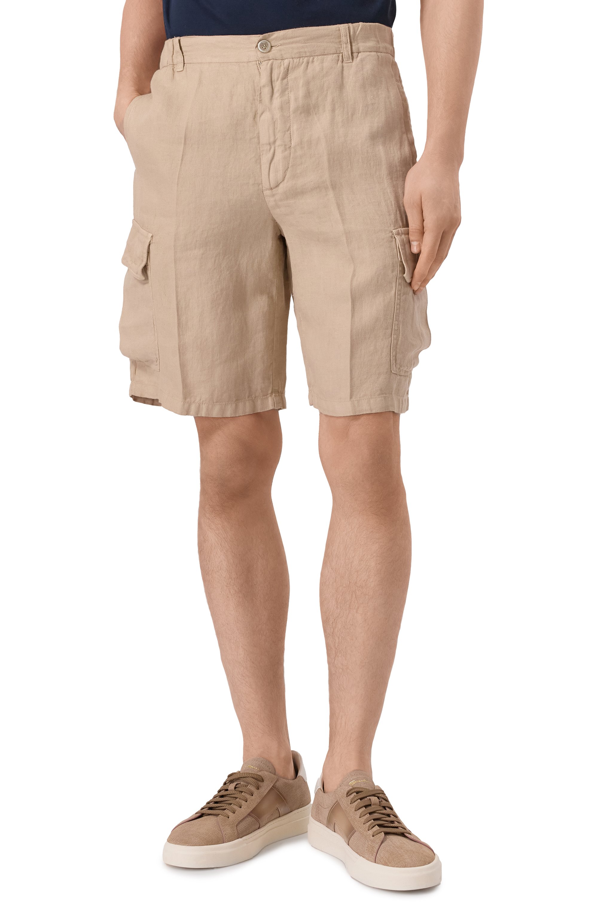 Льняные шорты 120% LINO, арт. 32ALIM29D4/D943/000, фото 3