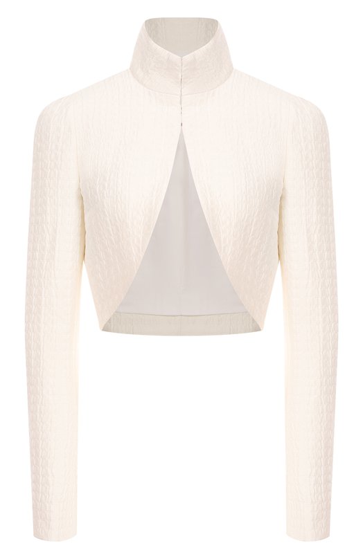 Шелковый жакет Alaia AA9V1146W097B Кремовый AA9V1146W097B