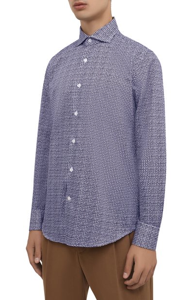 Хлопковая рубашка SONRISA синего цвета по цене 29150 руб., арт. IFI0R9/F6071, фото 3 Хлопковая рубашка SONRISA, арт. IFI0R9/F6071, фото 3