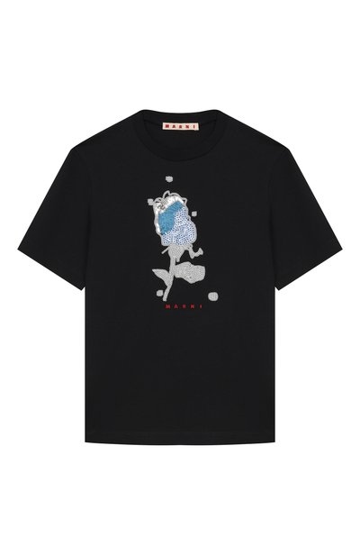 Хлопковая футболка MARNI, арт. M02015/M00YR